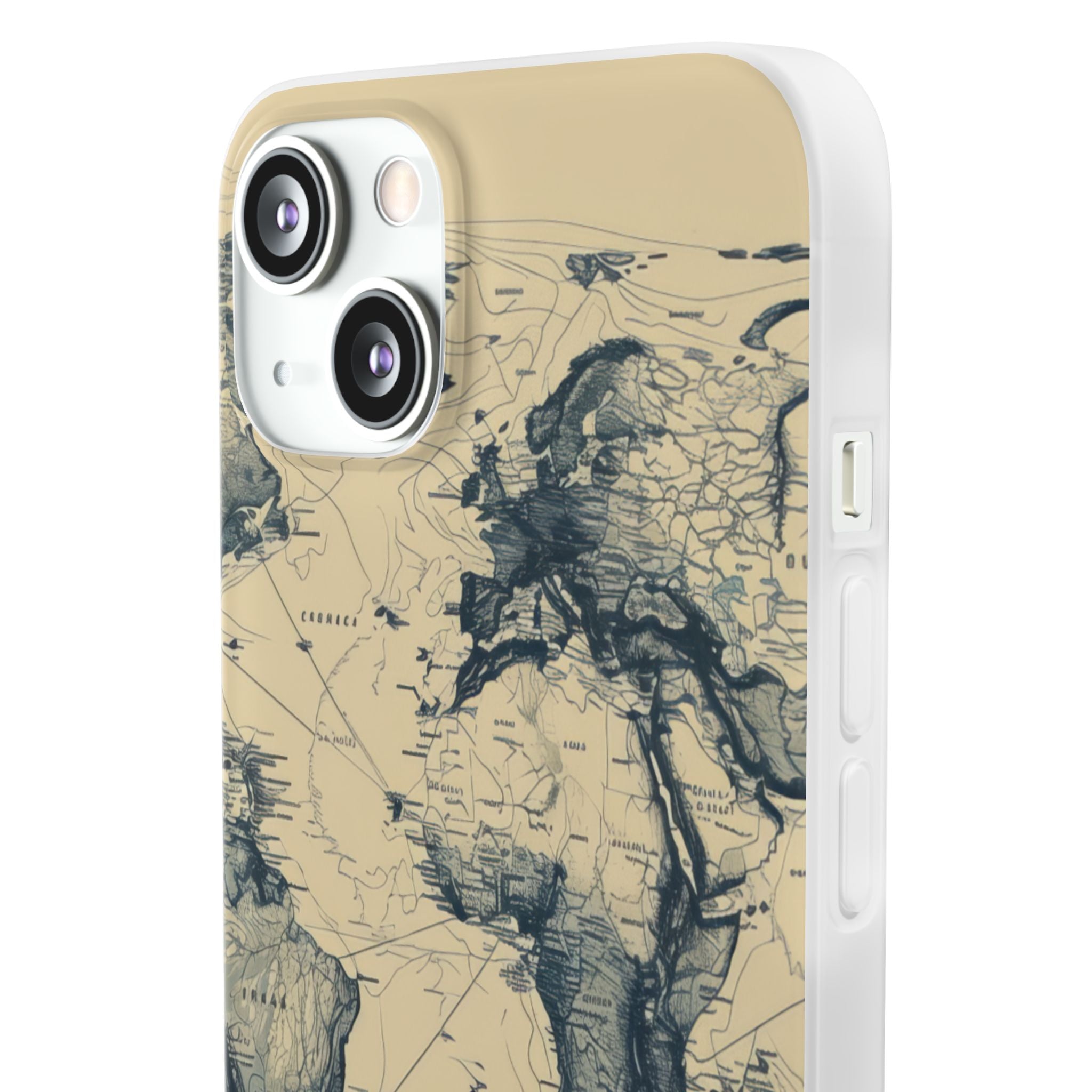 Vintage World Map | Flexible Phone Case for iPhone