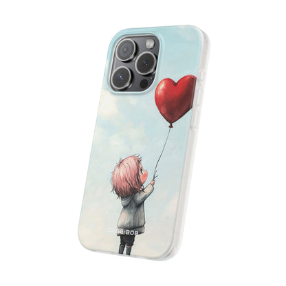 Heart Balloon Glow iPhone 15 Pro Case - Soft