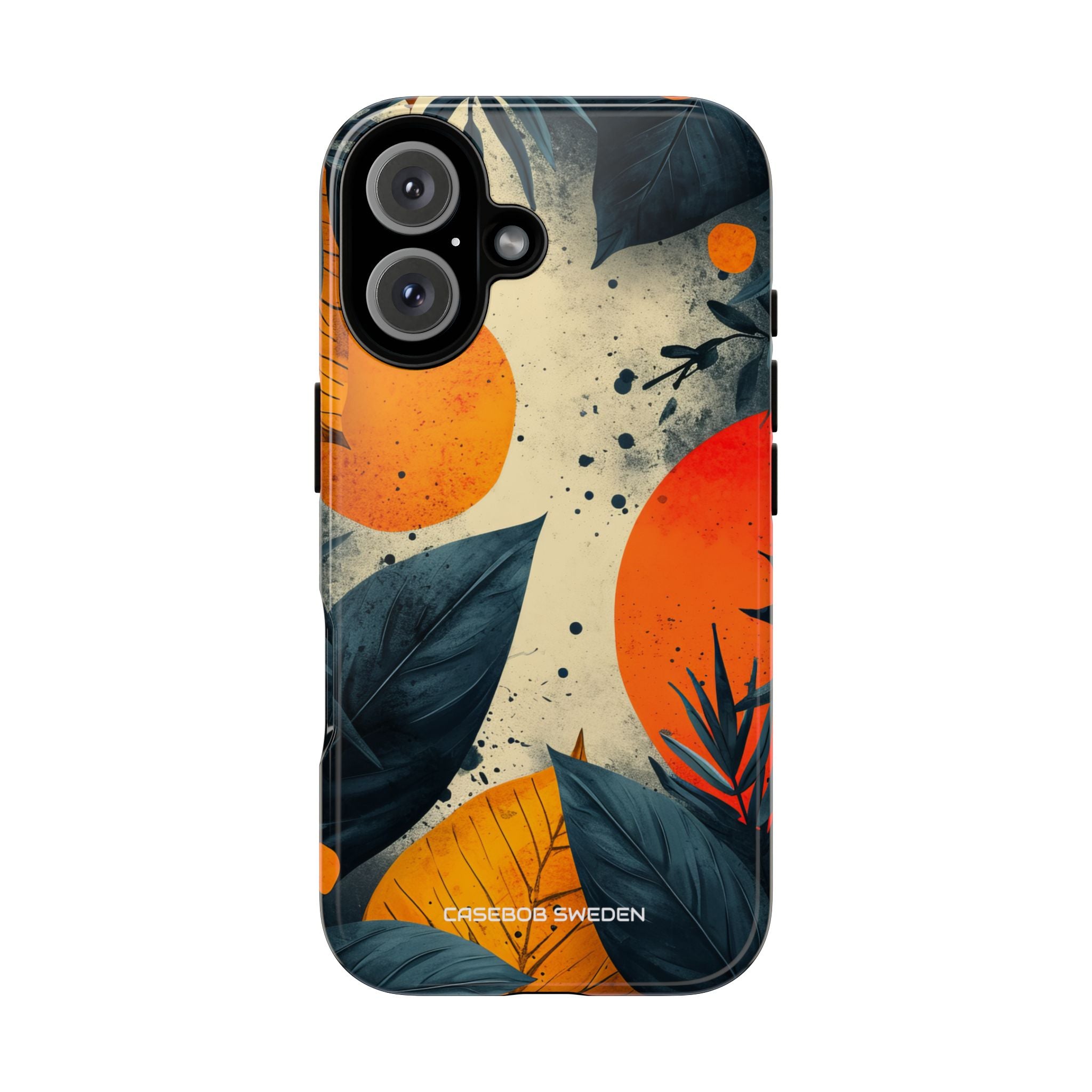 Tropical Blue Leaves - Tough iPhone 16 Phone Case