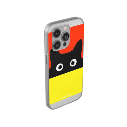 Peekaboo Cat Crimson iPhone 14 Pro Case - Soft