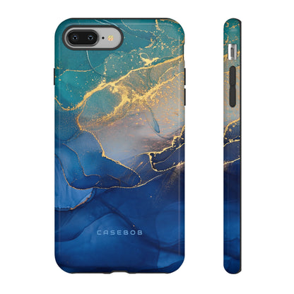 Blue Alcohol Ink - Protective Phone Case