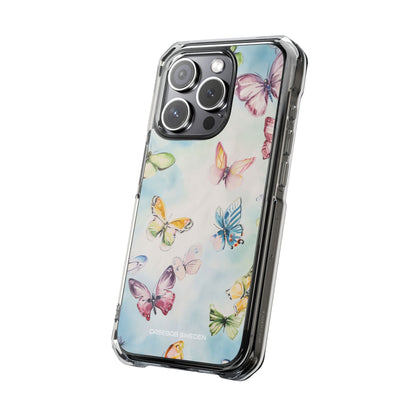 Watercolor Butterfly Bliss - Clear Impact iPhone 15 Phone Case