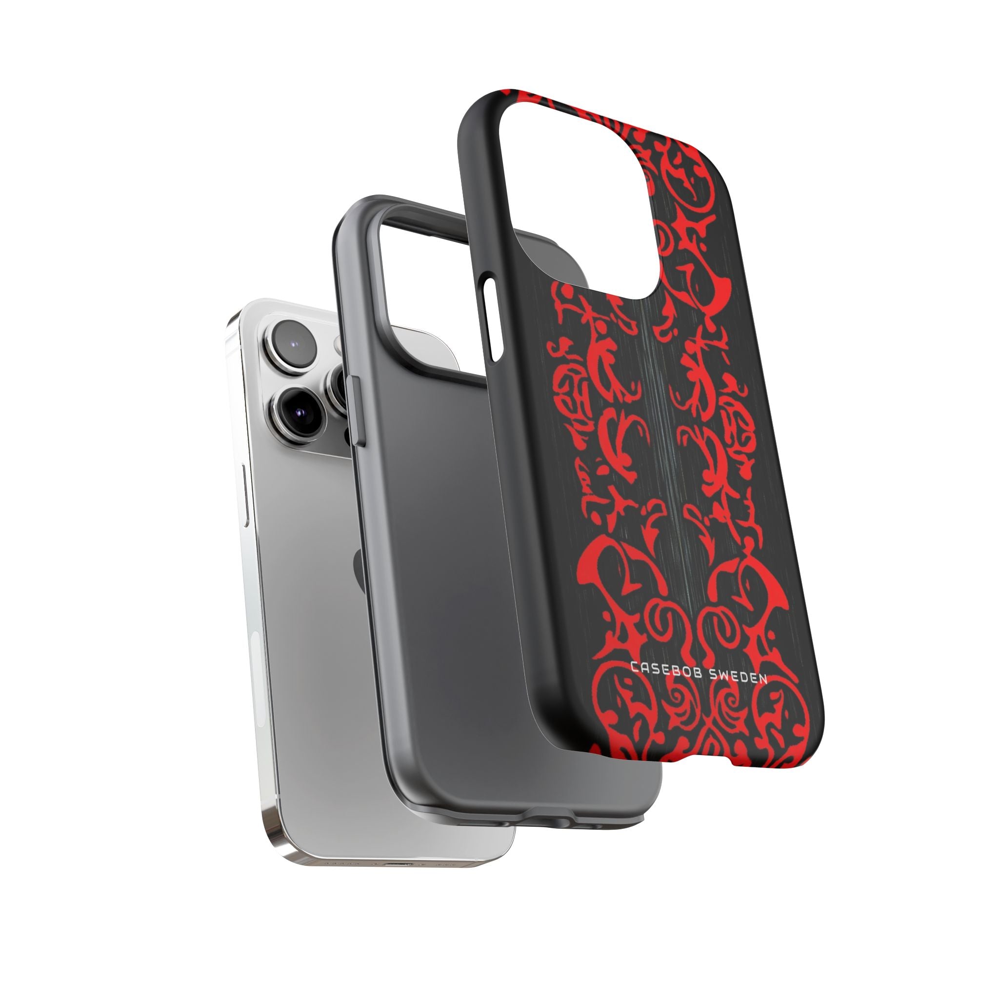 Gothic Crimson Symmetry iPhone 14 - Tough Phone Case