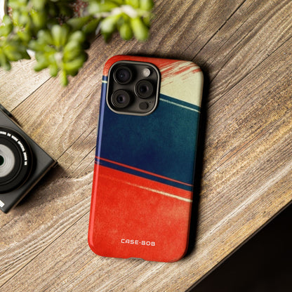 Blue Diagonal Motion iPhone 15 Pro Max Case - Tough