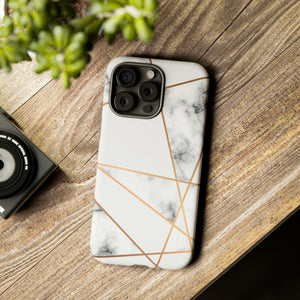 Marble Geometric - Protective Phone Case