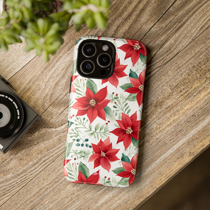 Poinsettias Bloom Bright - iPhone Case