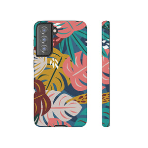 Tropical Leaf Mono - Protective Phone Case