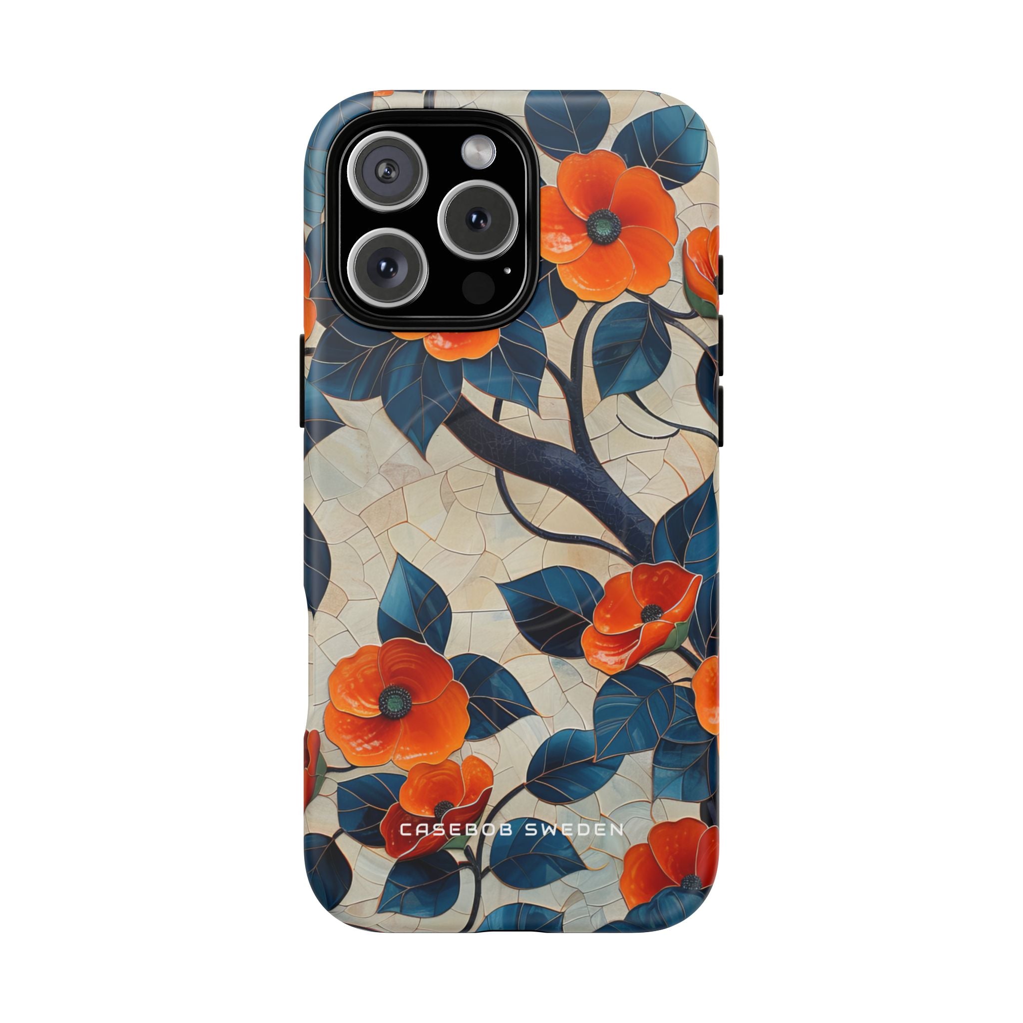 Orange Blossoms Mosaic Harmony iPhone 16  Tough+ Phone Case