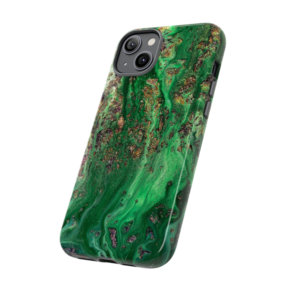 Green Sparkle Ink Art - Protective Phone Case