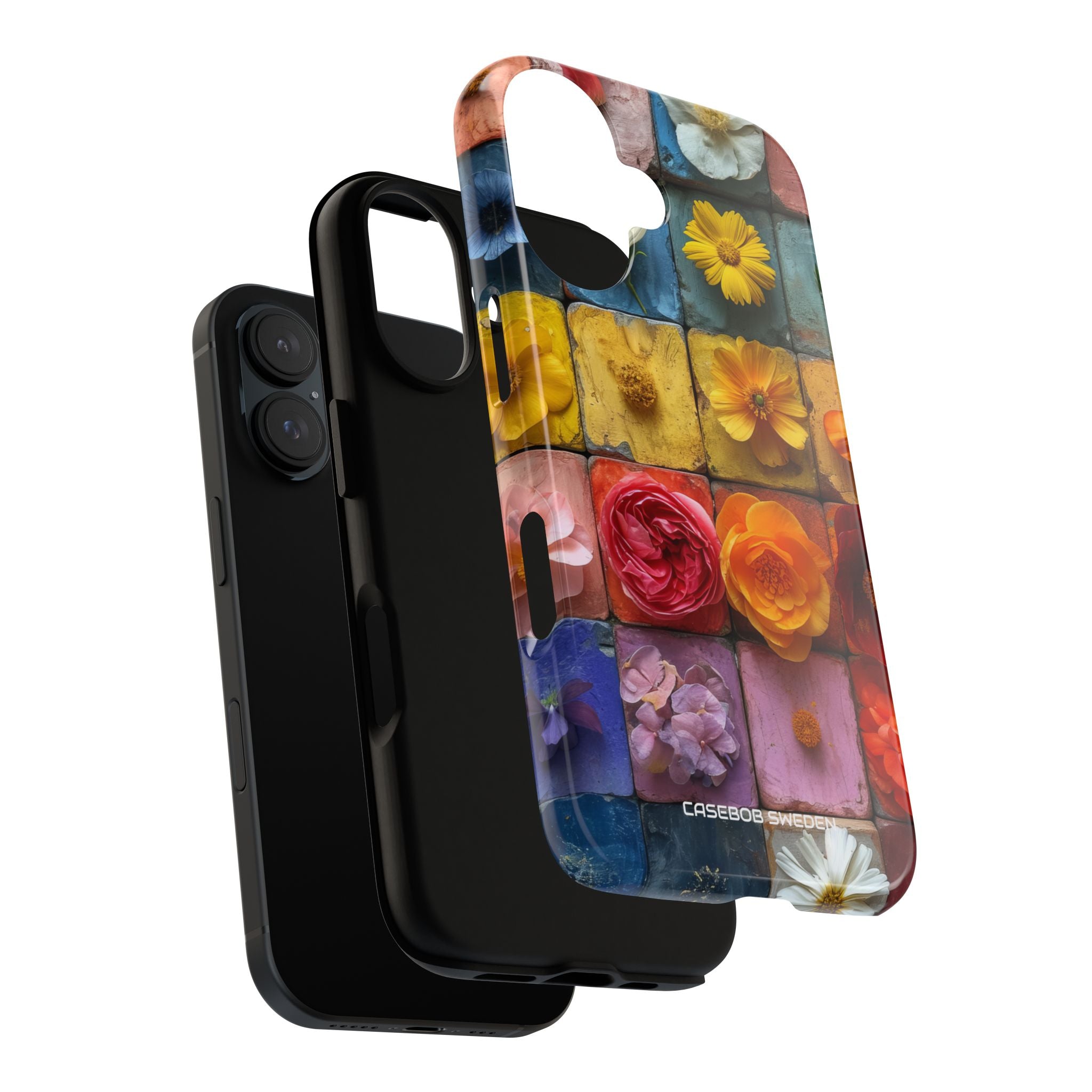 Vibrant Floral Tiles - Tough iPhone 16 Phone Case