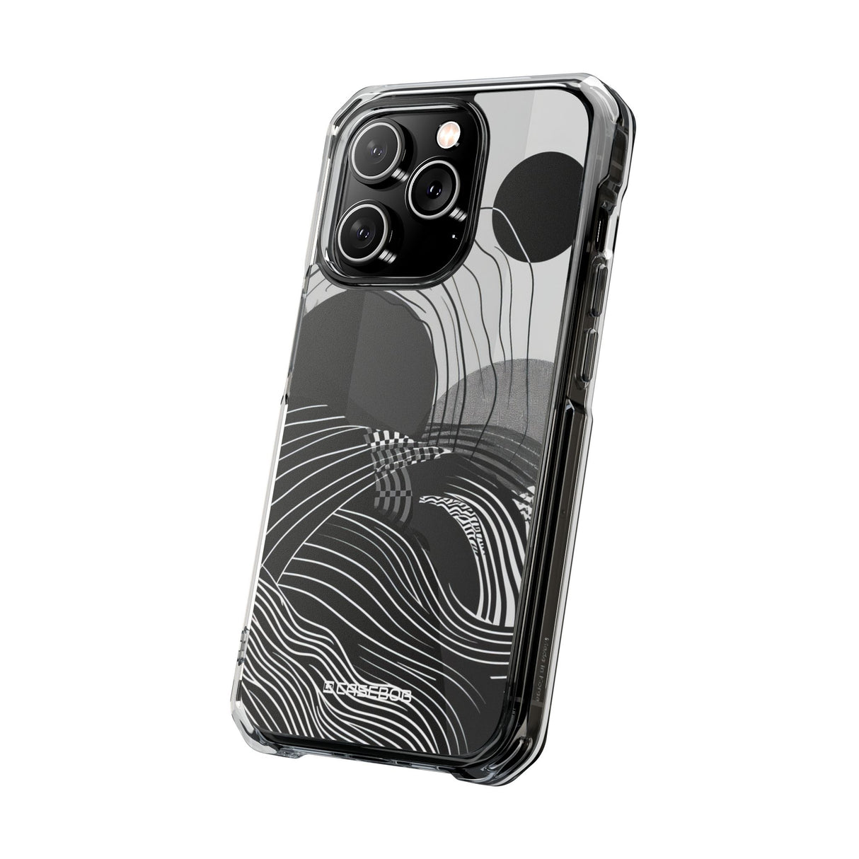 Monochrome Dynamics - Phone Case for iPhone (Clear Impact - Magnetic)