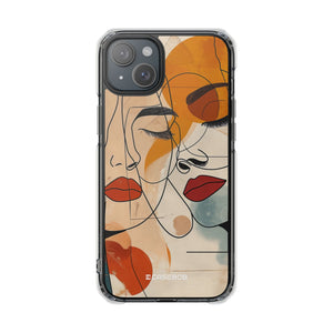 Serene Overlap - Phone Case for iPhone (Clear Impact - Magnetic)