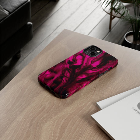 Bright Pink Ink Art iPhone Case (Protective) Phone Case