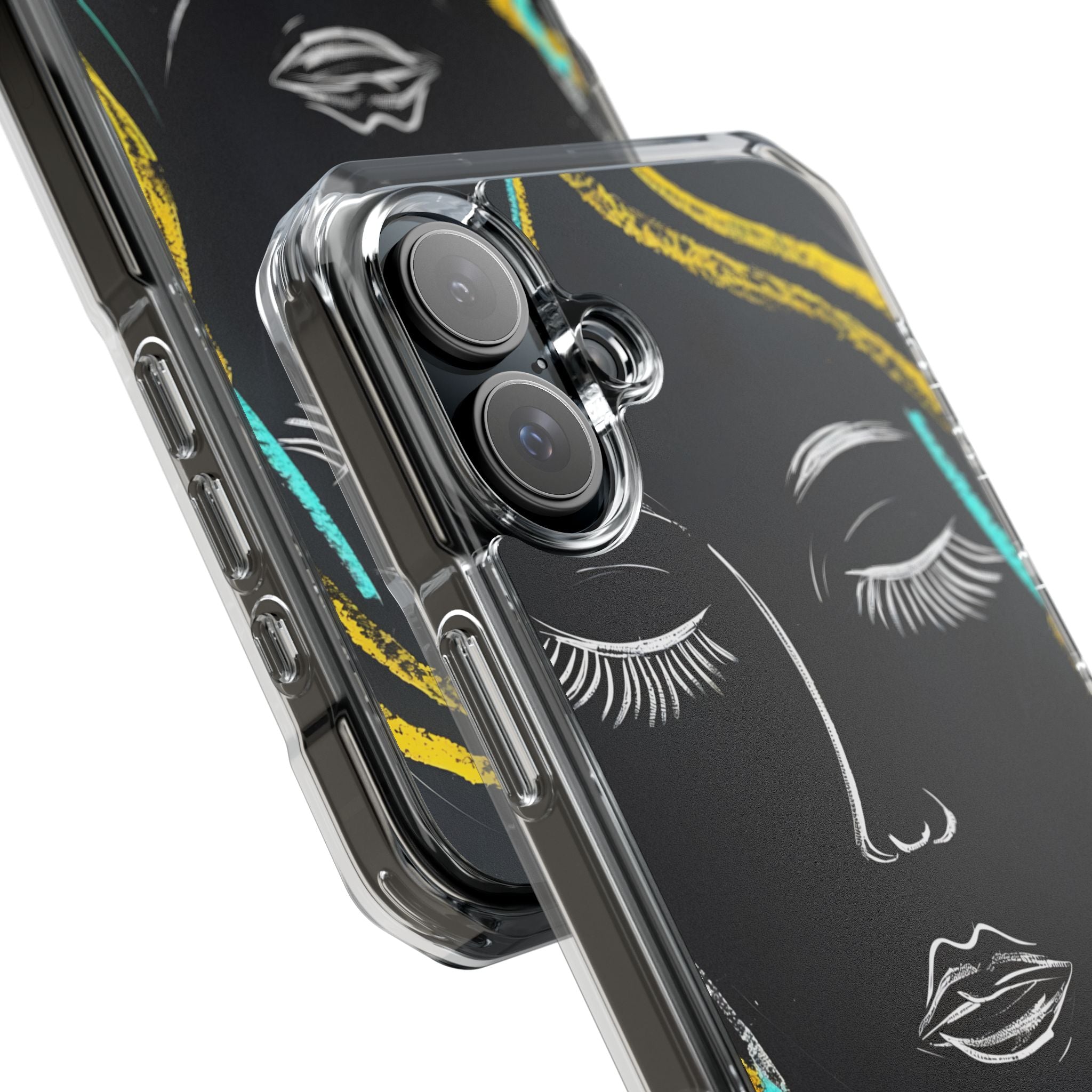 Vivid Minimalist Portrait iPhone Case - Impact