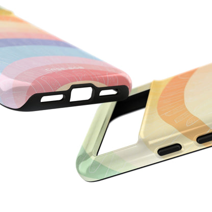 Pastel Rainbow Bands Google Pixel 8 Case - Tough