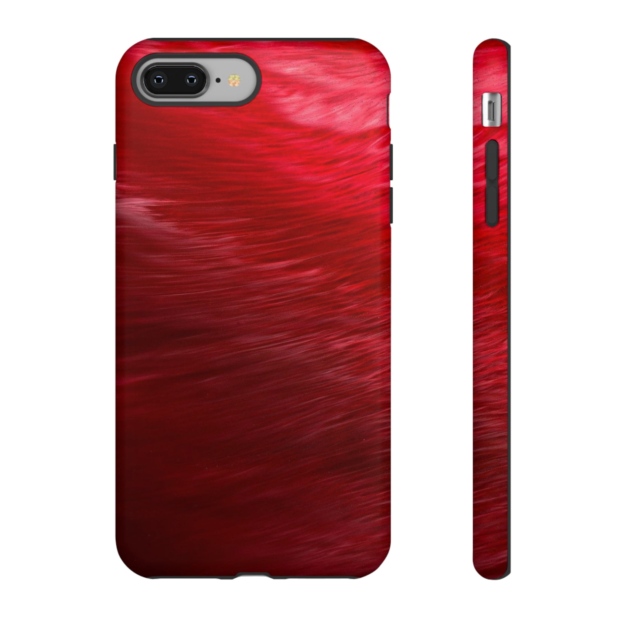 Red Feather Ink Art iPhone Case (Protective) iPhone 8 Plus Matte Phone Case