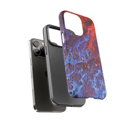 Blue Lava Ink Art iPhone Case (Protective) Phone Case