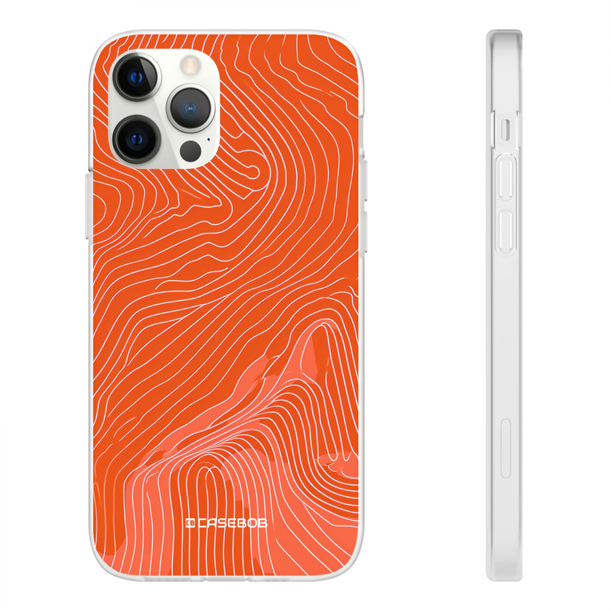 Pantone Tangerine Design | Handyhülle für iPhone (Flexible Hülle)