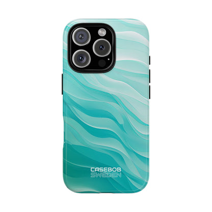 Soothing Aqua Waves iPhone 16 - Tough