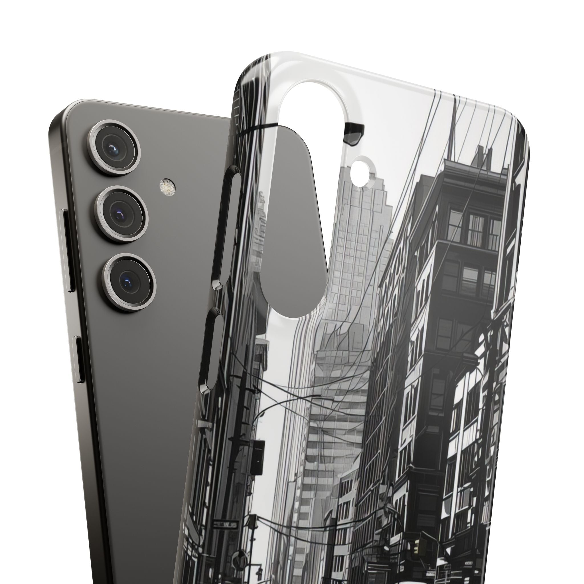 Urban Cityscape Line Perspective Samsung S24 - Slim Phone Case