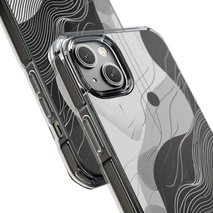 Monochrome Elegance - Phone Case for iPhone (Clear Impact - Magnetic)