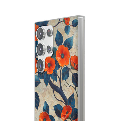 Orange Blossoms Mosaic Harmony Samsung S23 - Flexi Phone Case