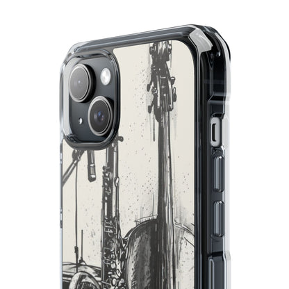 Jazz Instrument Line Symphony iPhone 15 - Clear Impact Phone Case