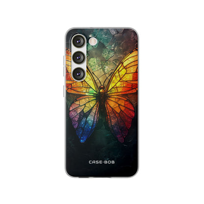 Stained Glass Butterfly Samsung S23 Case - Soft