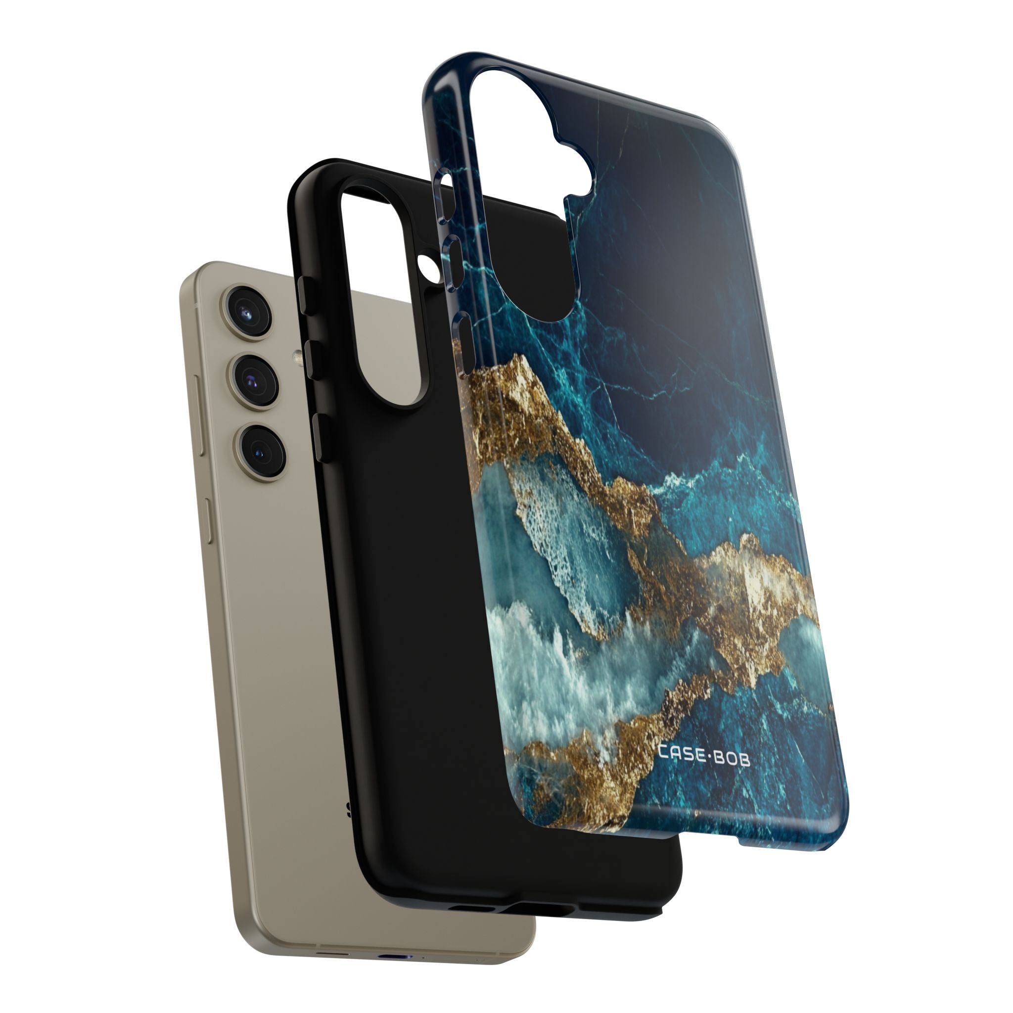 Jagged Gold Split Samsung S24 Plus Case - Tough