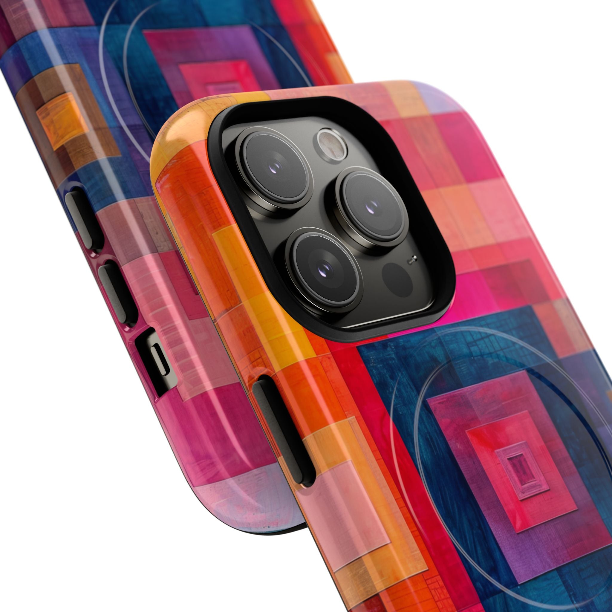 Vibrant Geometry - Tough + MagSafe® iPhone 14 Phone Case