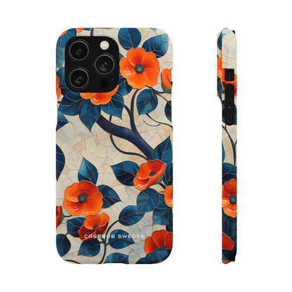 Orange Blossoms Mosaic Harmony iPhone 14 - Slim Phone Case