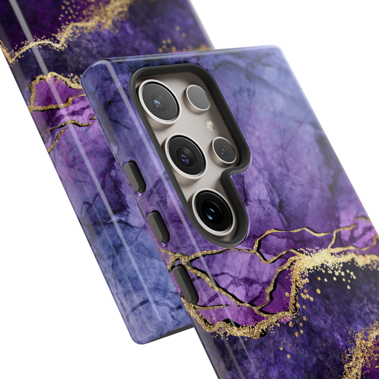 Purple Blue Marble - Protective Phone Case