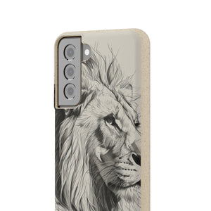 Majestic Linework Lion | Biodegradable Phone Case