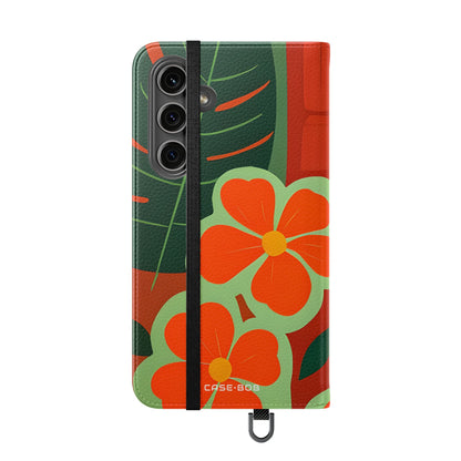 Orange Blossom Mosaic - Samsung S24 Plus Cover - Wallet