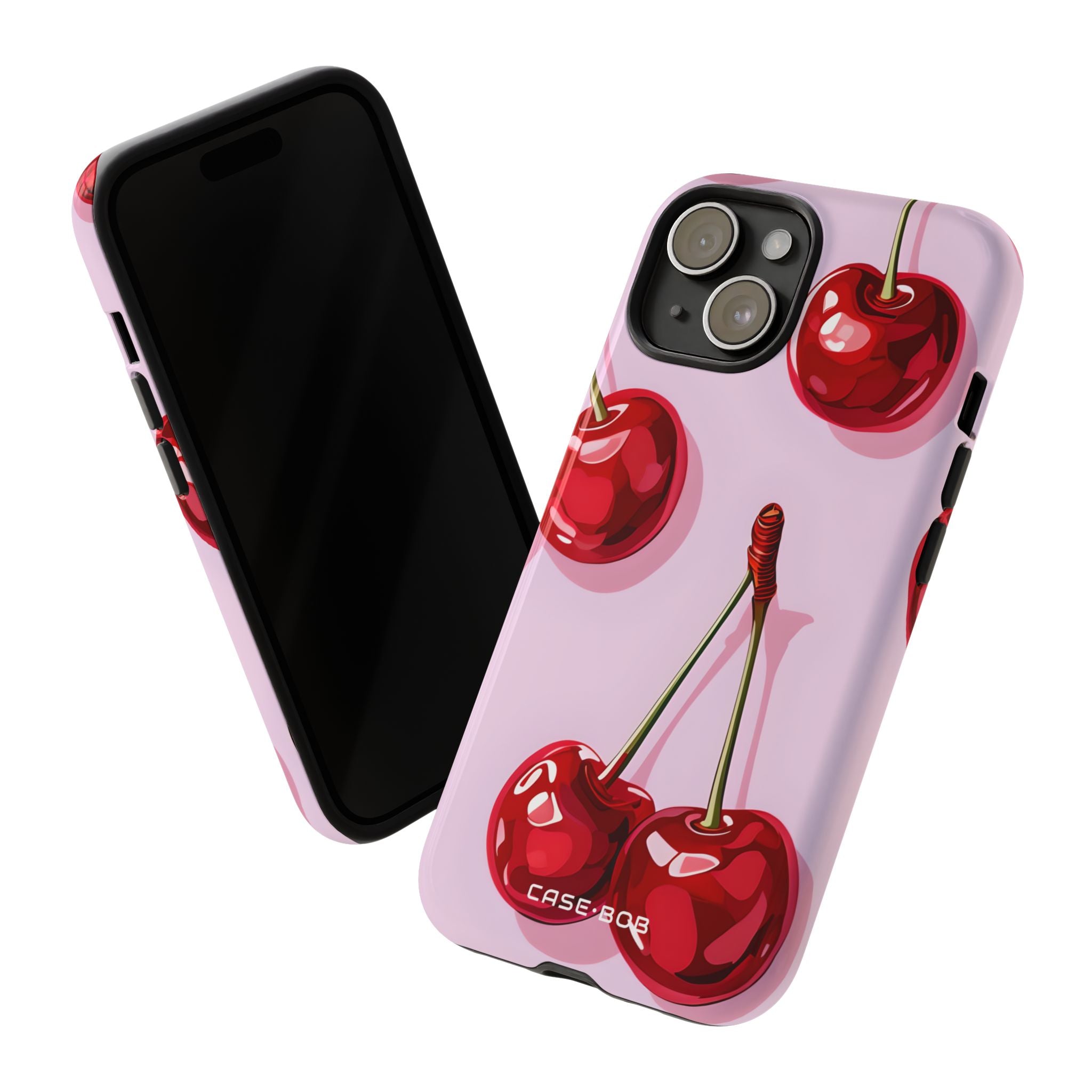 Glossy Cherry Burst iPhone 15 Case - Tough