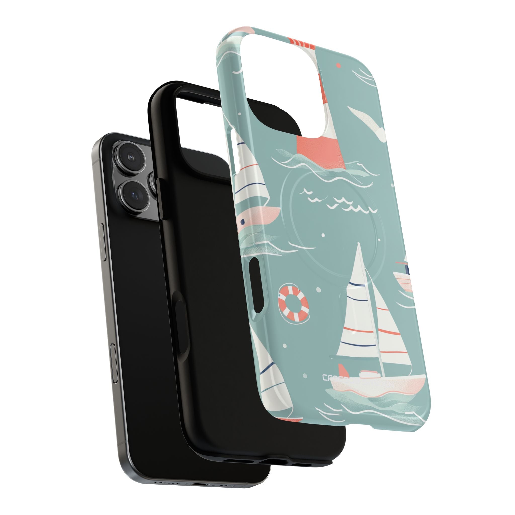 Lighthouse Nautical Charm - Tough + MagSafe® iPhone 16 Phone Case