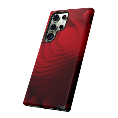 Red Center Waves - Protective Phone Case