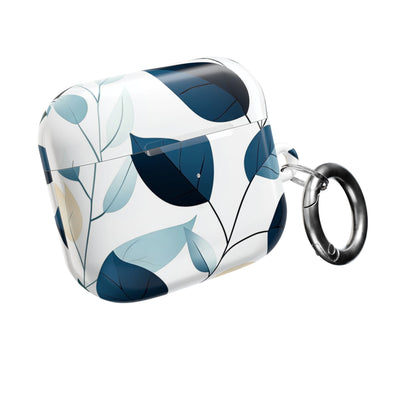 Navy Leaf Veins - AirPods Case