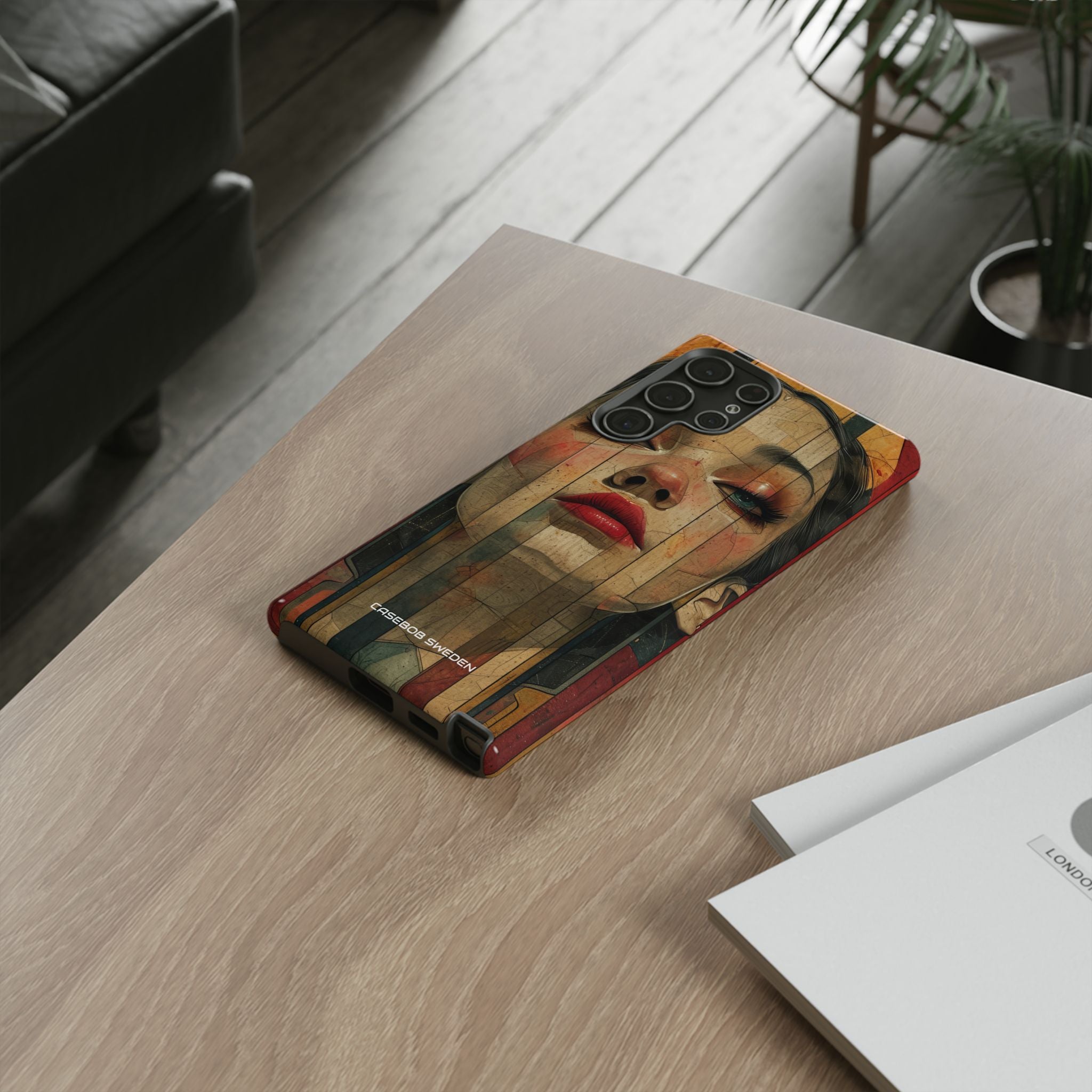 Bold Art Deco Portrait - Tough Samsung S22 Phone Case