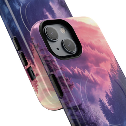 Misty Forest Serenity - Tough + MagSafe® iPhone 14 Phone Case