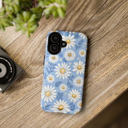 Daisies On Blue - iPhone Case