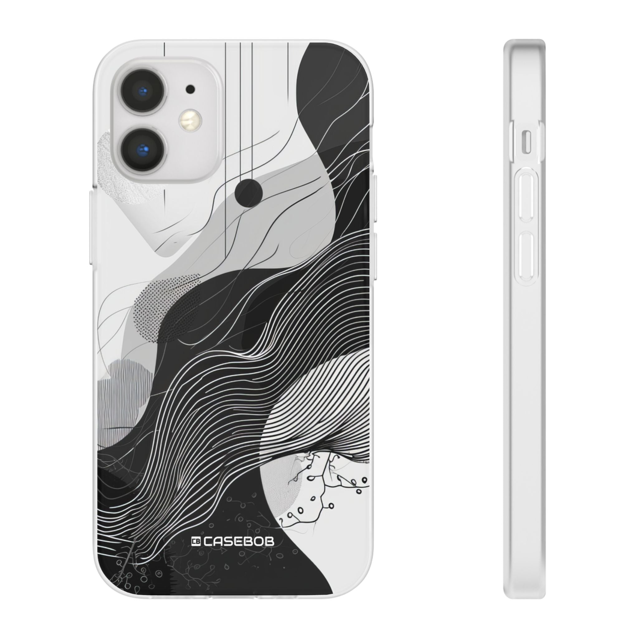 Monochrome Elegance | Flexible Phone Case for iPhone