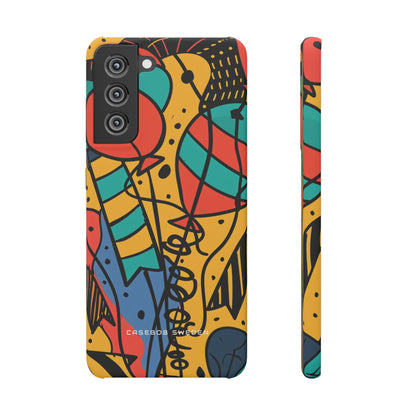 Playful Lines in Motion Samsung S21 - Slim Phone Case