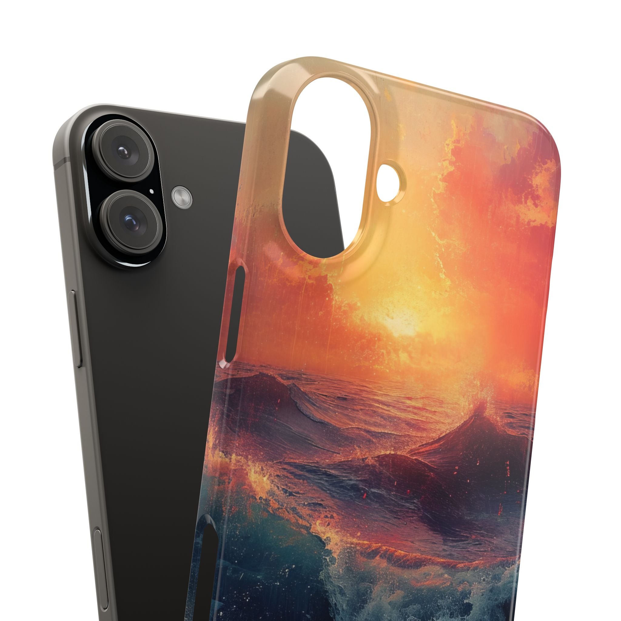 Ocean Sunset Waves - Slim iPhone 16 Phone Case