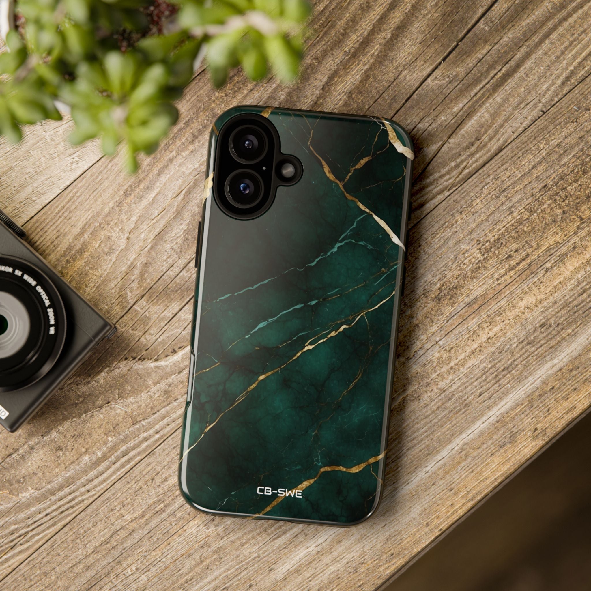 Emerald Veins Flow - iPhone Case