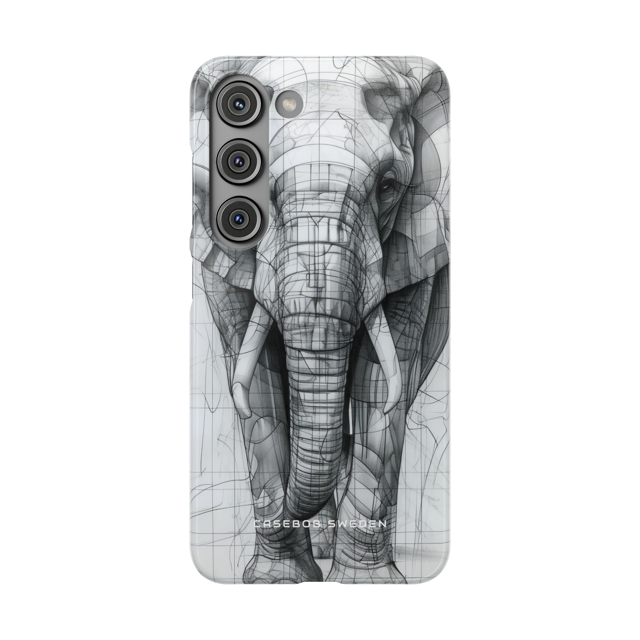 Elephant Line Geometry Samsung S23 - Slim Phone Case