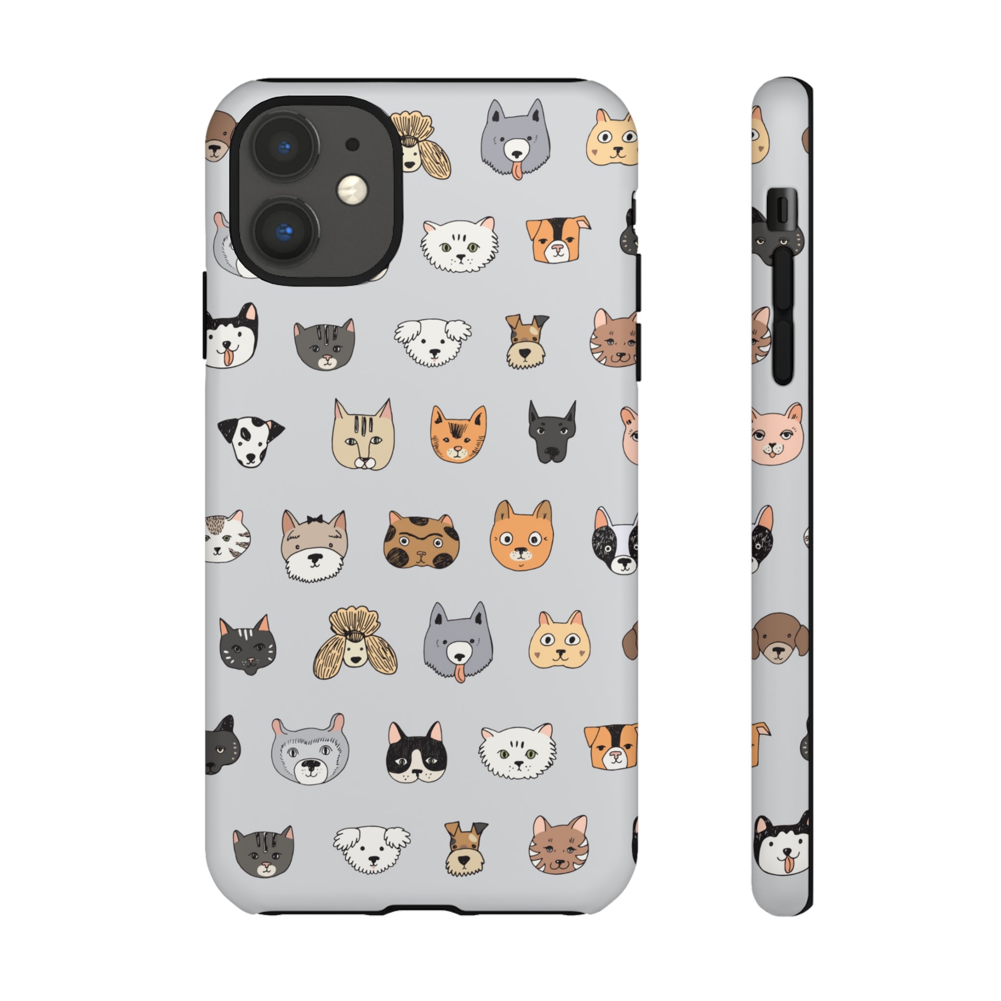 Cats n Dogs Pattern iPhone Case (Protective) iPhone 11 Matte Phone Case