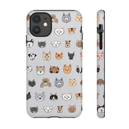 Cats n Dogs Pattern iPhone Case (Protective) iPhone 11 Matte Phone Case