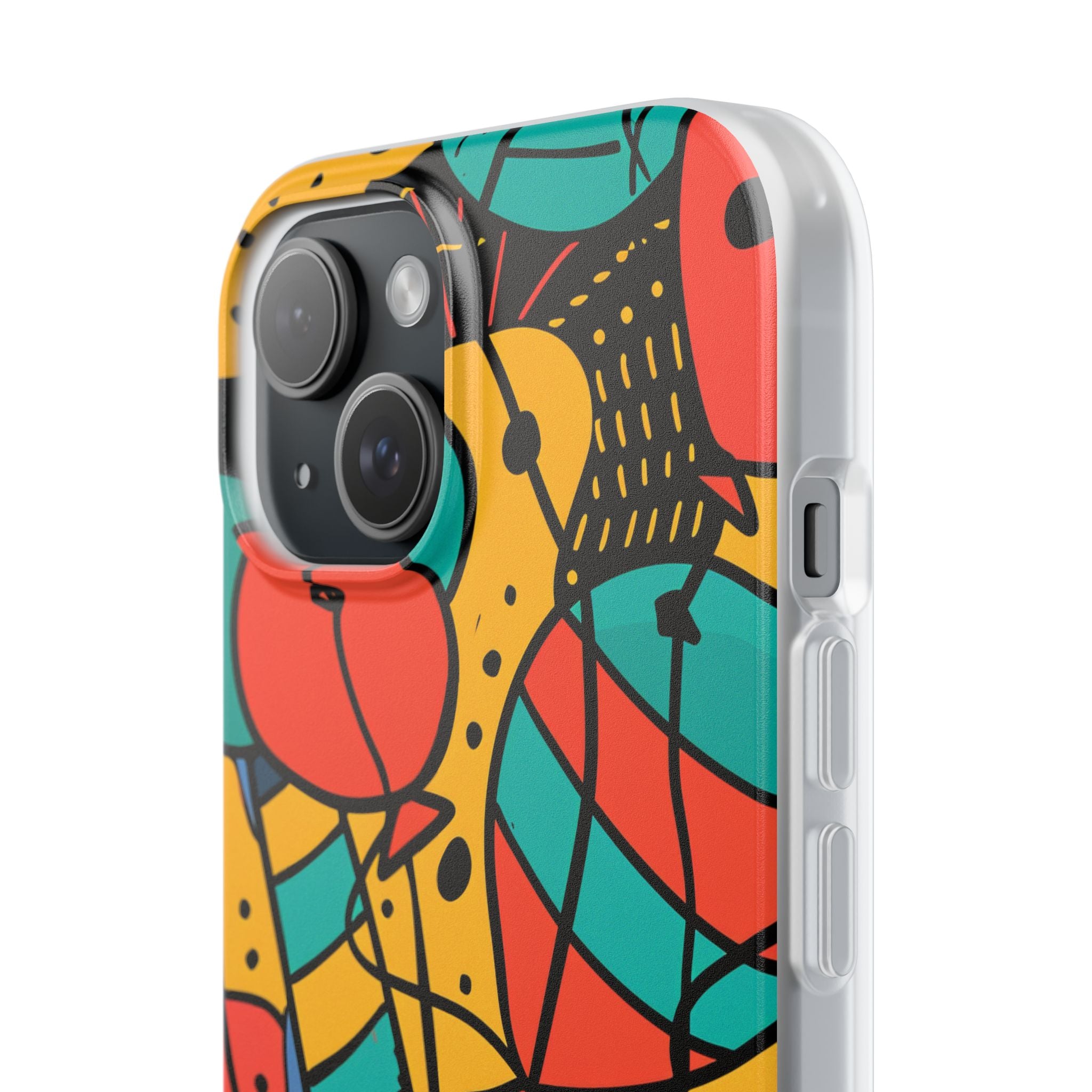 Playful Lines in Motion iPhone 15 - Flexi Phone Case