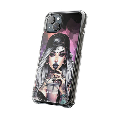 Silver Sip Nebula iPhone 15 Plus Case - Impact